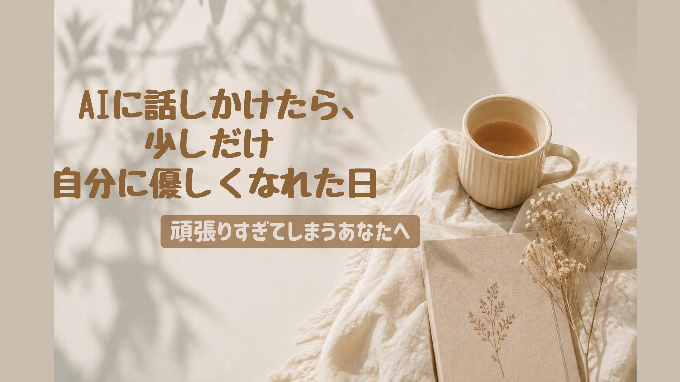 AIに話しかけたら少し、優しくなれた日について書いたブログ記事のアイキャッチ画像